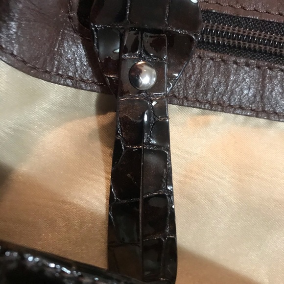 HUGE! Stuart Weitzman shoulder bag croc leather - Picture 7 of 11